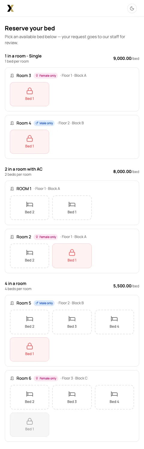 QR Self-Service Booking
