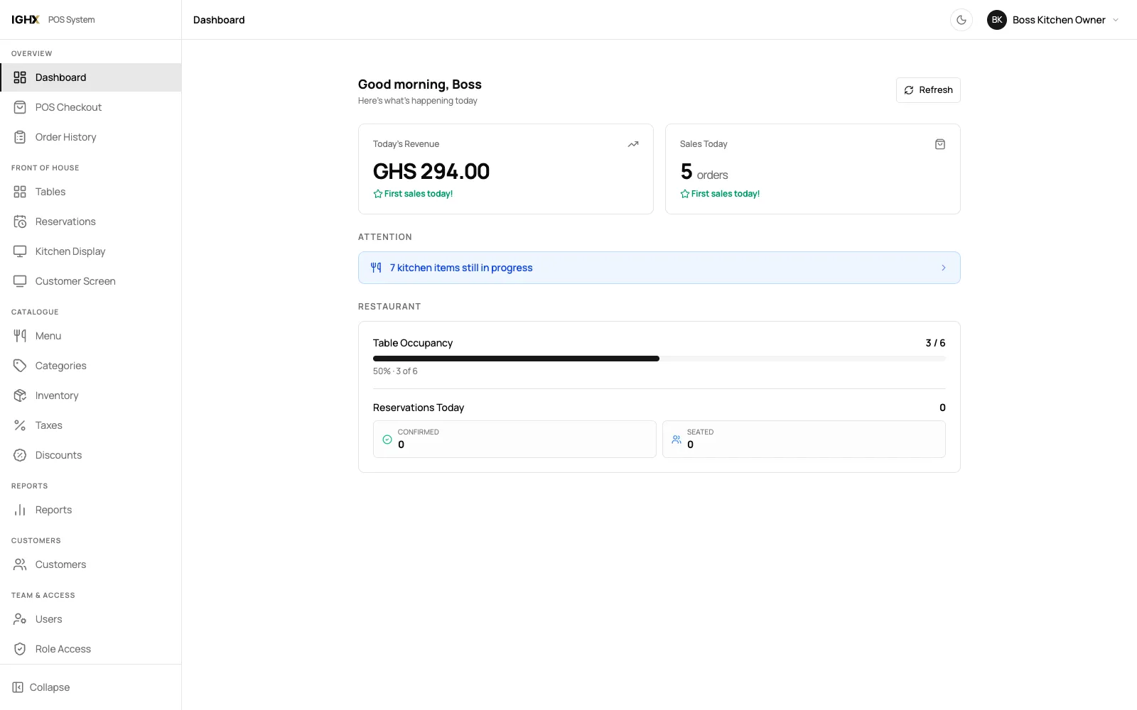 Live Dashboard